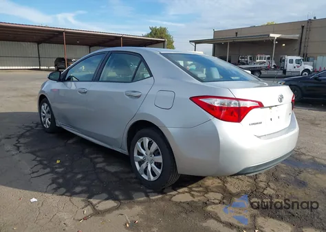 2016 Toyota Corolla Le z USA, uszkodzony, nr VIN 2T1BURHE9GC605829